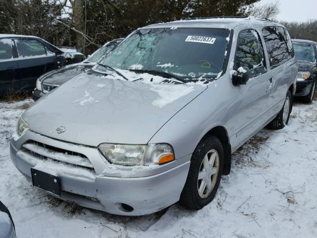 4N2ZN17T32D810133 - 2002 NISSAN QUEST GLE SILVER photo 2