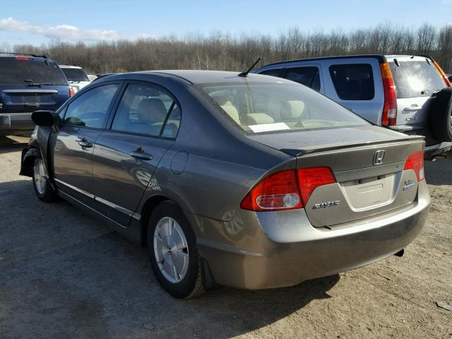 JHMFA362X6S022567 - 2006 HONDA CIVIC HYBR BEIGE photo 3