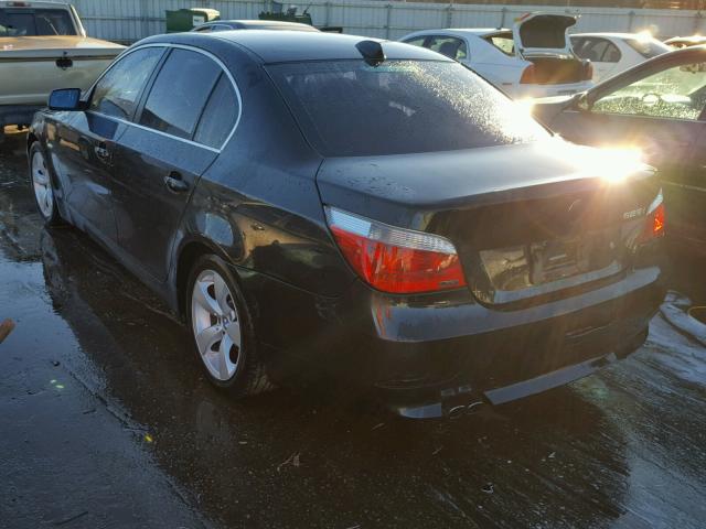 WBANE53567CY06166 - 2007 BMW 525 I BLACK photo 3