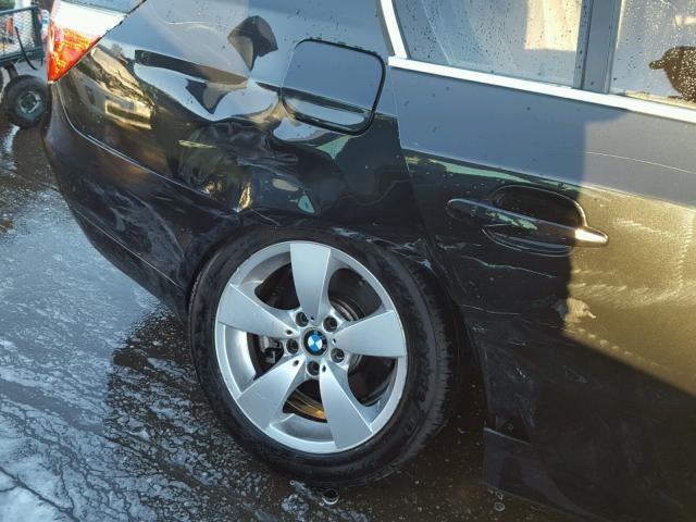 WBANE53567CY06166 - 2007 BMW 525 I BLACK photo 9