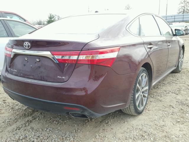 4T1BK1EB9EU112939 - 2014 TOYOTA AVALON BAS MAROON photo 4