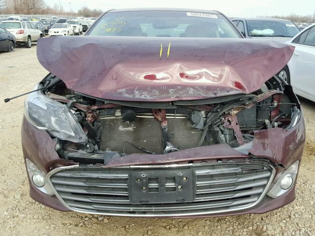 4T1BK1EB9EU112939 - 2014 TOYOTA AVALON BAS MAROON photo 7