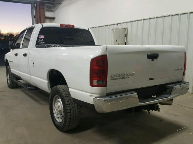 3D7KU28C24G109963 - 2004 DODGE RAM 2500 S WHITE photo 3