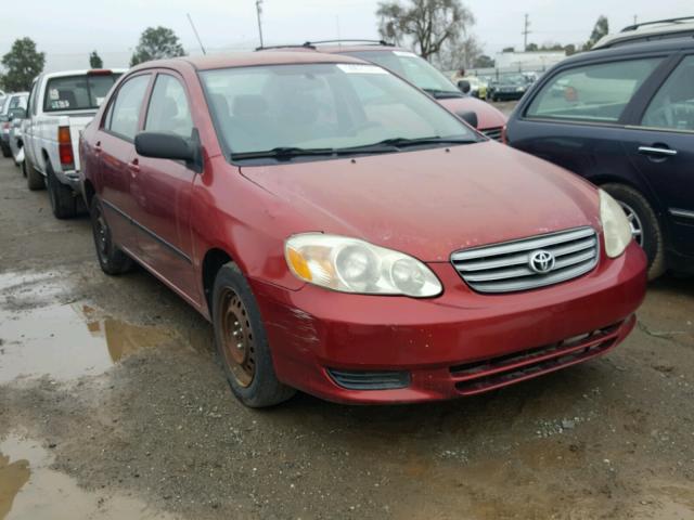 1NXBR32E93Z014528 - 2003 TOYOTA COROLLA CE RED photo 1