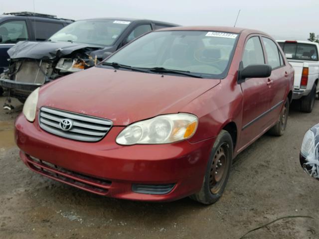 1NXBR32E93Z014528 - 2003 TOYOTA COROLLA CE RED photo 2