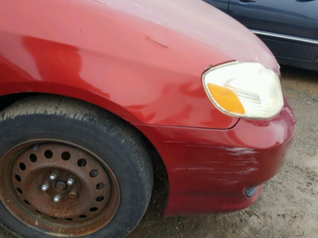 1NXBR32E93Z014528 - 2003 TOYOTA COROLLA CE RED photo 9