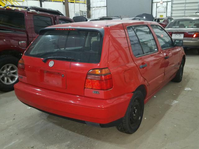 3VWFA81H7TM052685 - 1996 VOLKSWAGEN GOLF GL RED photo 4