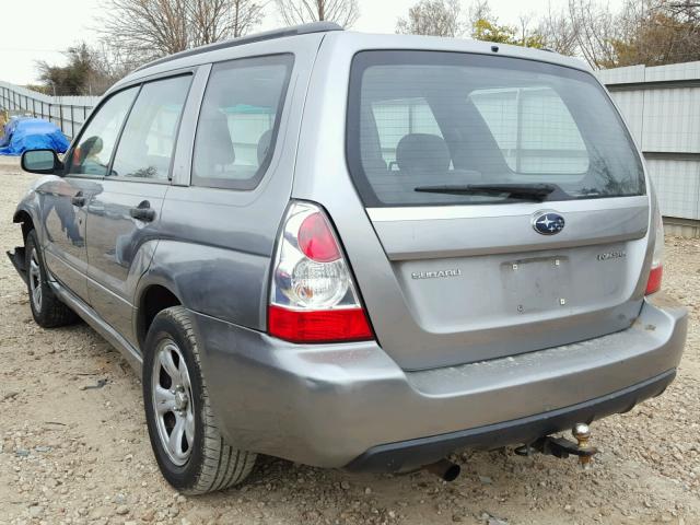 JF1SG63627H718321 - 2007 SUBARU FORESTER 2 SILVER photo 3