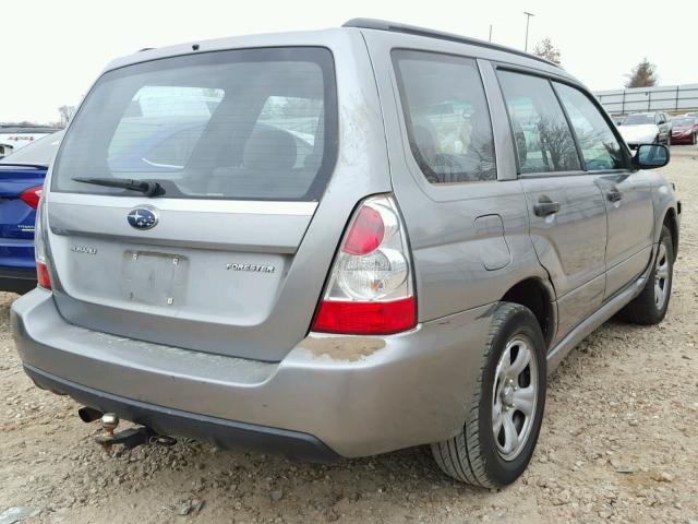 JF1SG63627H718321 - 2007 SUBARU FORESTER 2 SILVER photo 4