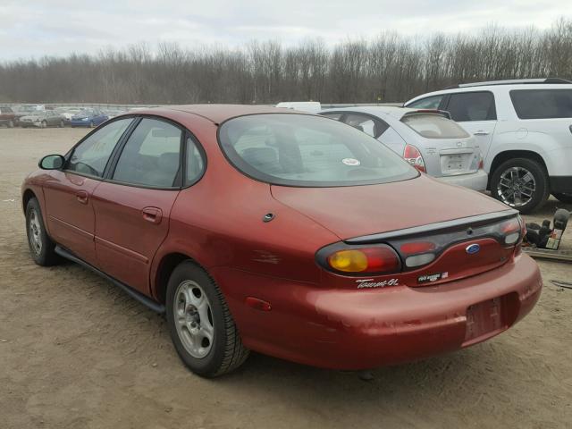 1FALP52U4VA311122 - 1997 FORD TAURUS GL RED photo 3