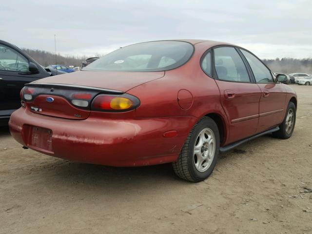 1FALP52U4VA311122 - 1997 FORD TAURUS GL RED photo 4