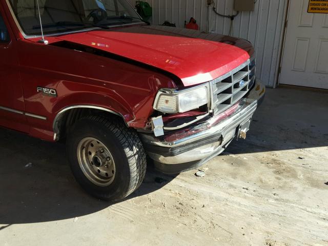 1FTEF15N8SLB82546 - 1995 FORD F150 RED photo 9