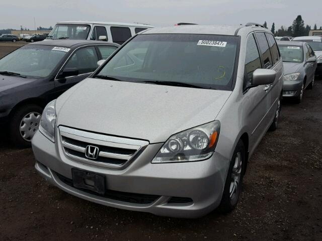 5FNRL38435B016550 - 2005 HONDA ODYSSEY EX SILVER photo 2