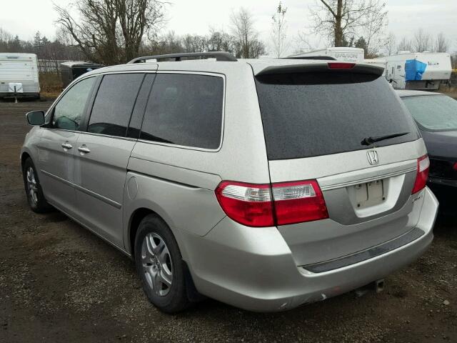 5FNRL38435B016550 - 2005 HONDA ODYSSEY EX SILVER photo 3