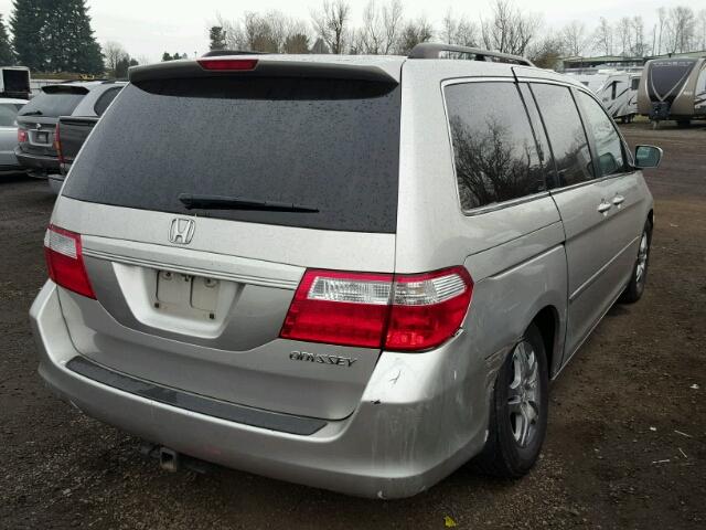 5FNRL38435B016550 - 2005 HONDA ODYSSEY EX SILVER photo 4