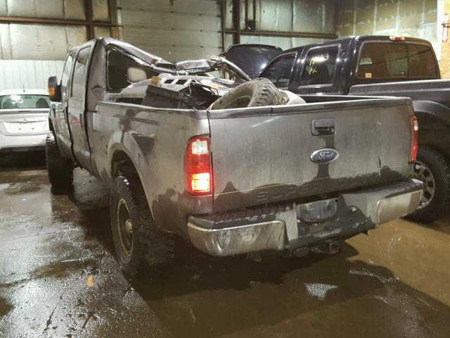 1FTSW21R78EB40853 - 2008 FORD F250 SUPER GRAY photo 3