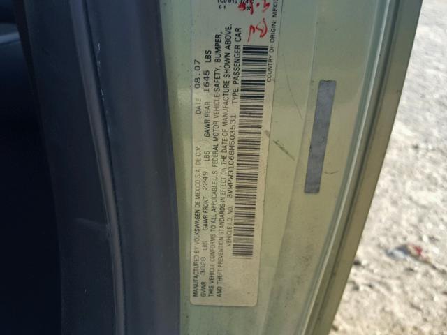 3VWPW31C68M503531 - 2008 VOLKSWAGEN NEW BEETLE 绿色 照片 10