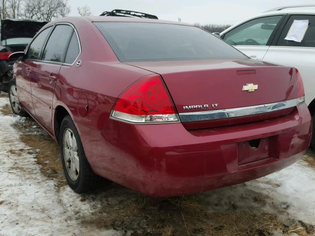 2G1WT58K969405088 - 2006 CHEVROLET IMPALA LT MAROON photo 3