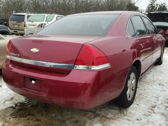 2G1WT58K969405088 - 2006 CHEVROLET IMPALA LT MAROON photo 4