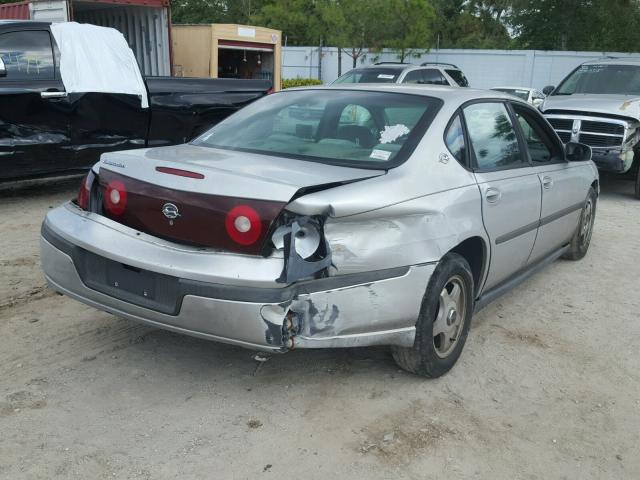 2G1WF52E239270400 - 2003 CHEVROLET IMPALA SILVER photo 4