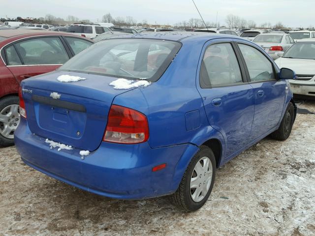 KL1TD52675B478564 - 2005 CHEVROLET AVEO BASE BLUE photo 4