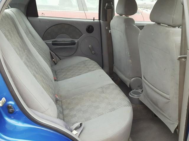 KL1TD52675B478564 - 2005 CHEVROLET AVEO BASE BLUE photo 6