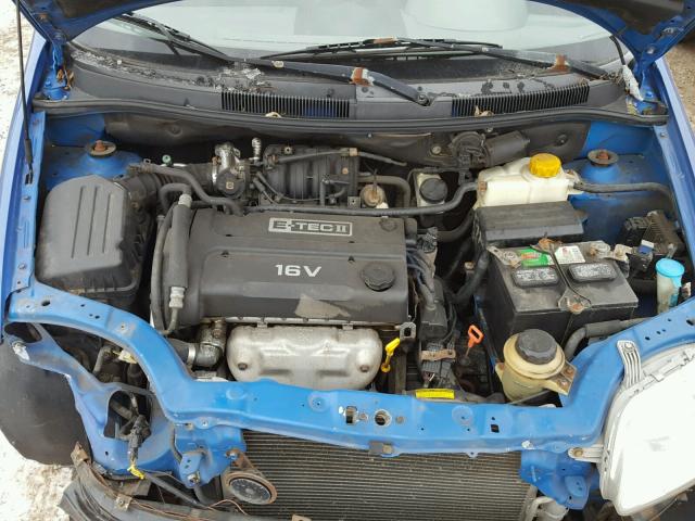 KL1TD52675B478564 - 2005 CHEVROLET AVEO BASE BLUE photo 7