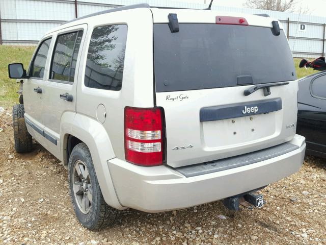 1J8GN28K68W286438 - 2008 JEEP LIBERTY SP BEIGE photo 3