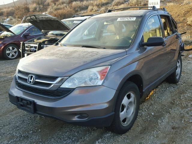 5J6RE4H36AL088836 - 2010 HONDA CR-V LX GRAY photo 2