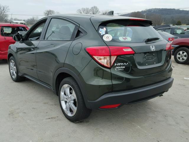 3CZRU5H31GM746224 - 2016 HONDA HR-V LX GREEN photo 3