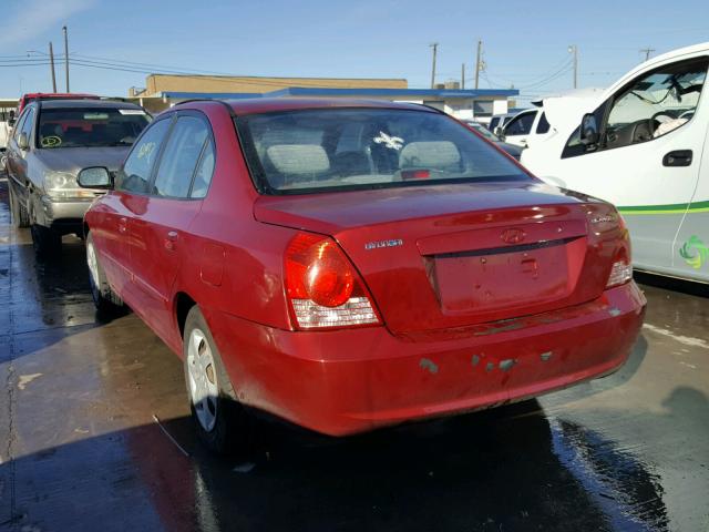 KMHDN46D25U950246 - 2005 HYUNDAI ELANTRA GL RED photo 3