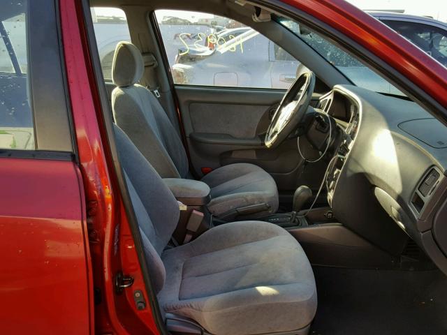 KMHDN46D25U950246 - 2005 HYUNDAI ELANTRA GL RED photo 5