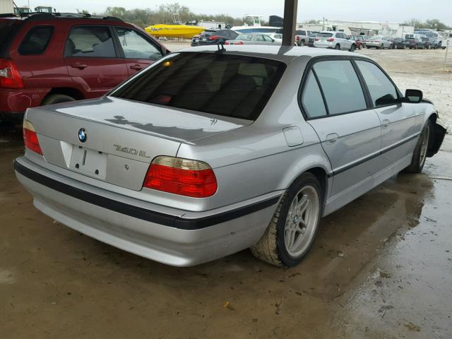 WBAGH83421DP33419 - 2001 BMW 740 IL SILVER photo 4