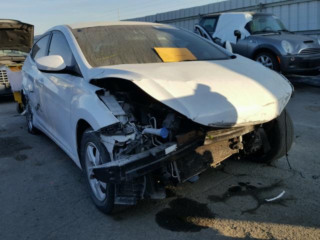 5NPDH4AE1EH511397 - 2014 HYUNDAI ELANTRA SE WHITE photo 1