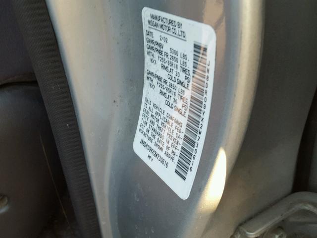 JN8DR09YX2W730616 - 2002 NISSAN PATHFINDER SILVER photo 10