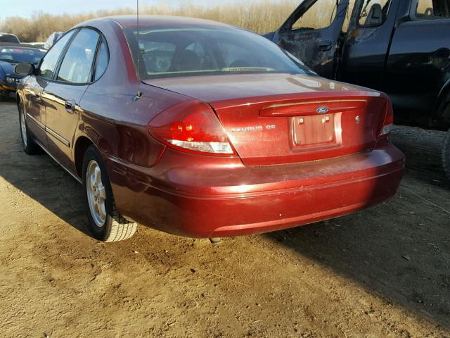 1FAFP53U46A159842 - 2006 FORD TAURUS SE RED photo 3