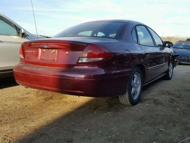 1FAFP53U46A159842 - 2006 FORD TAURUS SE RED photo 4