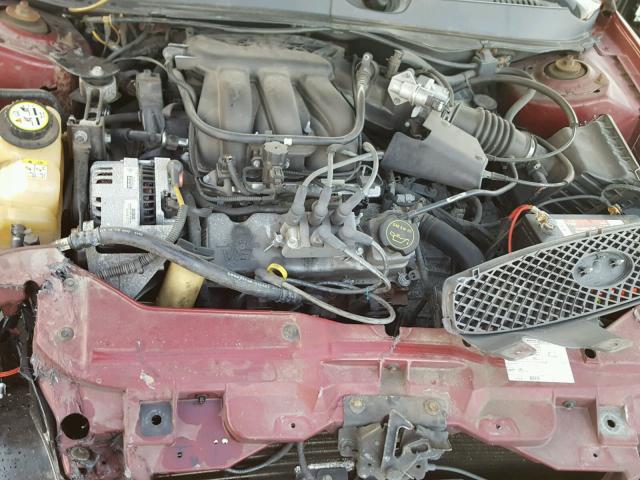 1FAFP53U46A159842 - 2006 FORD TAURUS SE RED photo 7