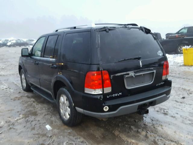 5LMEU88H65ZJ31285 - 2005 LINCOLN AVIATOR BLACK photo 3