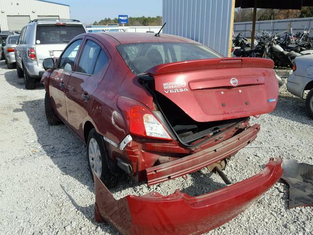 3N1CN7AP3EL859860 - 2014 NISSAN VERSA RED photo 3