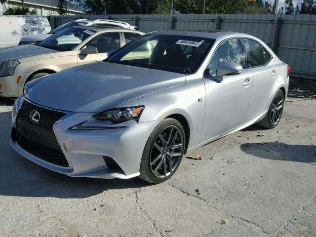 JTHCE1D24E5002066 - 2014 LEXUS IS 350 SILVER photo 2