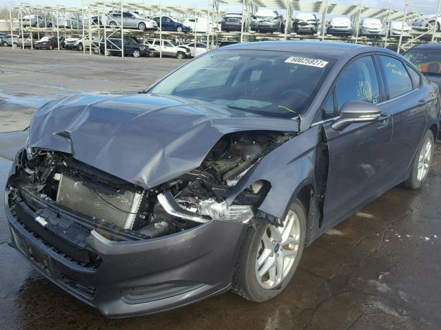 3FA6P0H76DR163187 - 2013 FORD FUSION SE GRAY photo 2