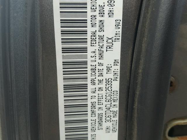 3C6TD4CL6CG125395 - 2012 DODGE RAM 2500 S GRAY photo 10