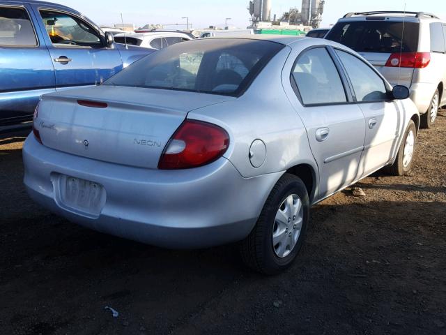 1P3ES46C21D149593 - 2001 PLYMOUTH NEON BASE SILVER photo 4