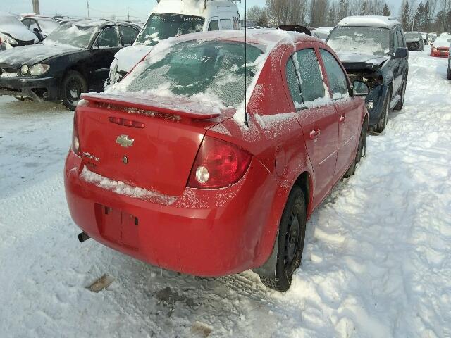 1G1AJ55F477231845 - 2007 CHEVROLET COBALT LS RED photo 4