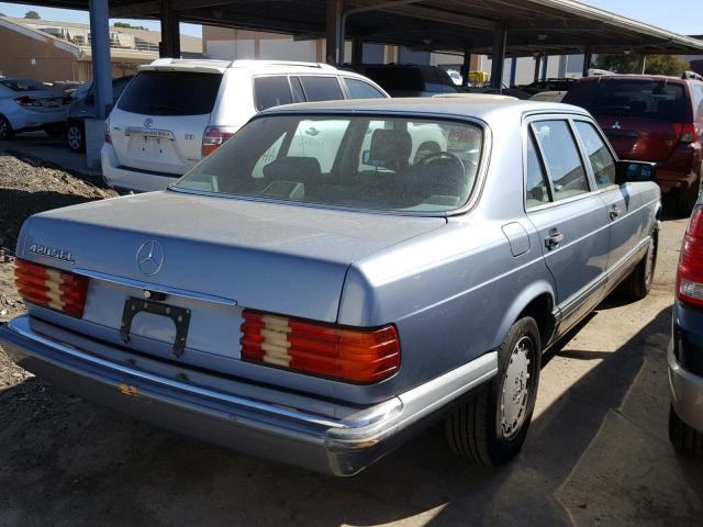 WDBCA35D9GA266711 - 1986 MERCEDES-BENZ 420 SEL BLUE photo 4