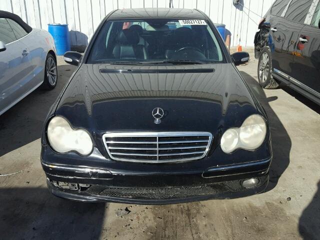 WDBRF52H96F750636 - 2006 MERCEDES-BENZ C GENERATI BLACK photo 9