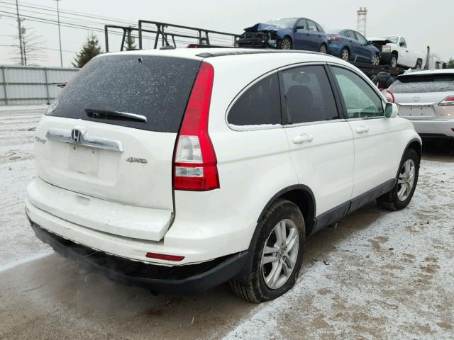 5J6RE4H79BL040302 - 2011 HONDA CR-V EXL WHITE photo 4