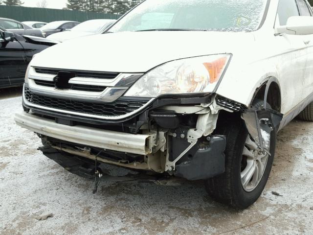 5J6RE4H79BL040302 - 2011 HONDA CR-V EXL WHITE photo 9