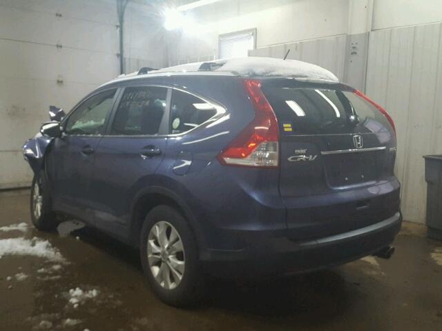 5J6RM4H55CL070464 - 2012 HONDA CR-V EX BLUE photo 3